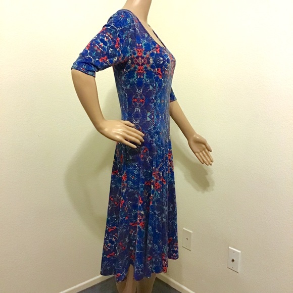 LuLaRoe Nicole Fit & Flare Dress M 10-12 - Picture 3 of 7